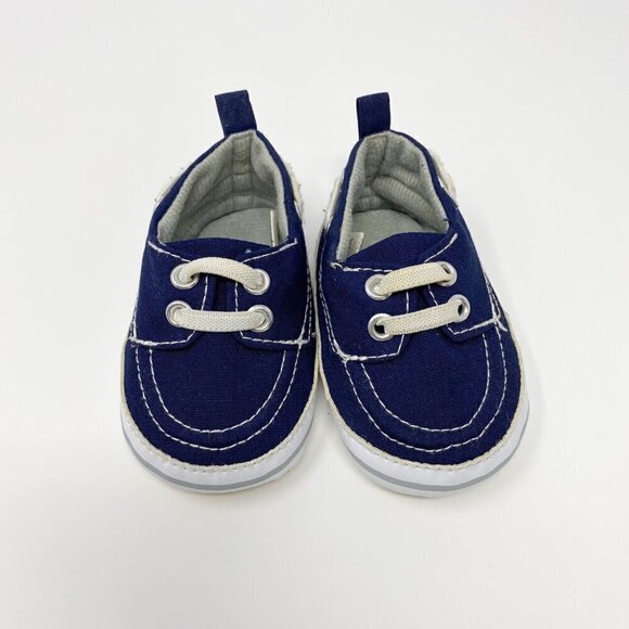 Baby 0-6 Month Slip On Soft and Comfortable Shoes. Blue. Size 0-6 Months - Picture 2 of 6